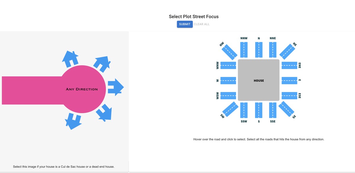 Plot Street Focus for Vastu Analysis